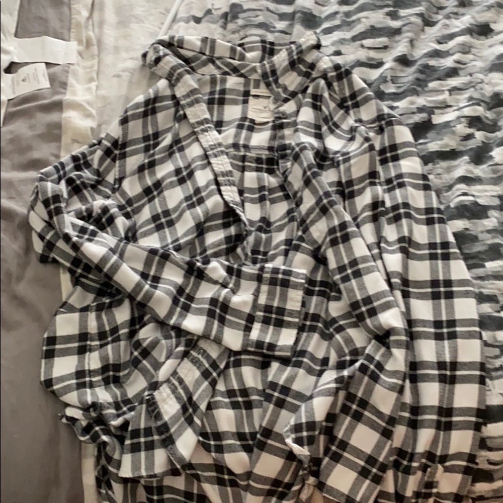 Black and White Plaid Shirt